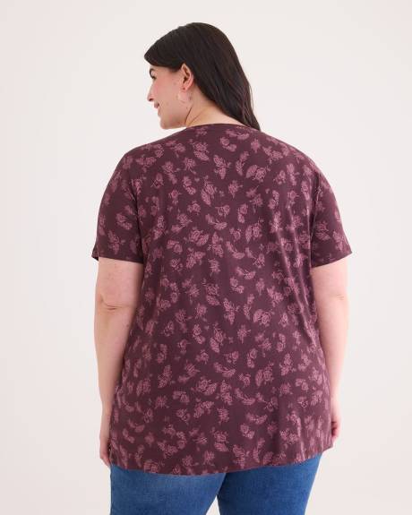 Boyfriend Fit Scoop-Neck Loose T-Shirt - PENN. Essentials