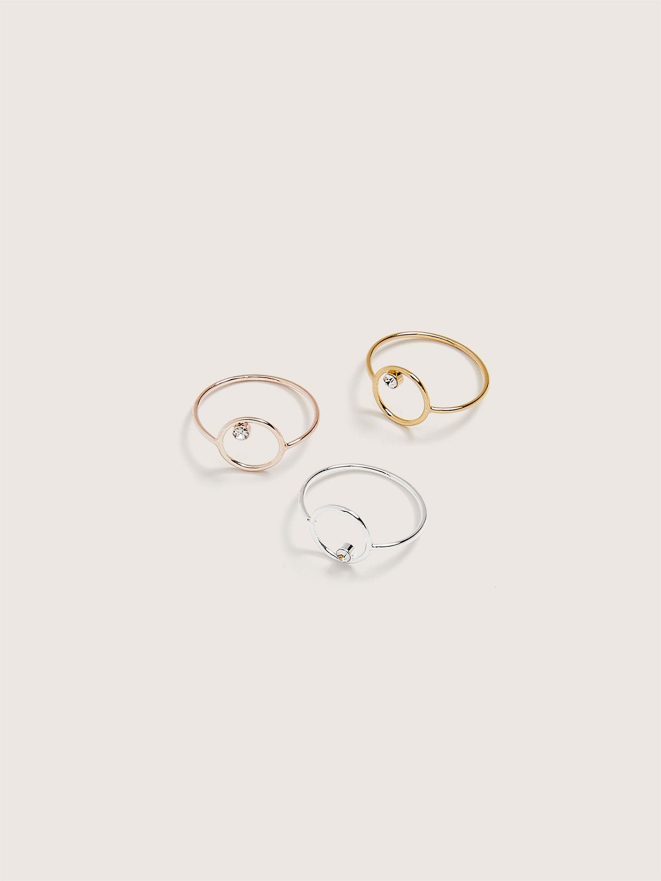 Stackable Rhinestone Rings 3 Pack Addition Elle Penningtons Stackable Rhinestone Rings 3 Pack