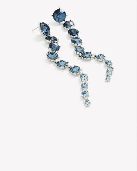 Pendants d'oreilles droits avec pierres - Addition Elle