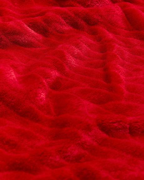 Red Cable Plush Blanket - ti Voglio