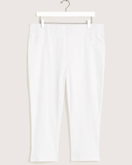 Fashion White Denim Capri Legging