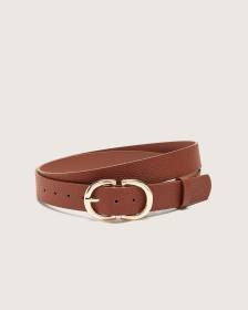 Ceinture en similicuir à boucle double
