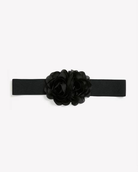 Elastic Belt with Multi Rosette Buckle Detail