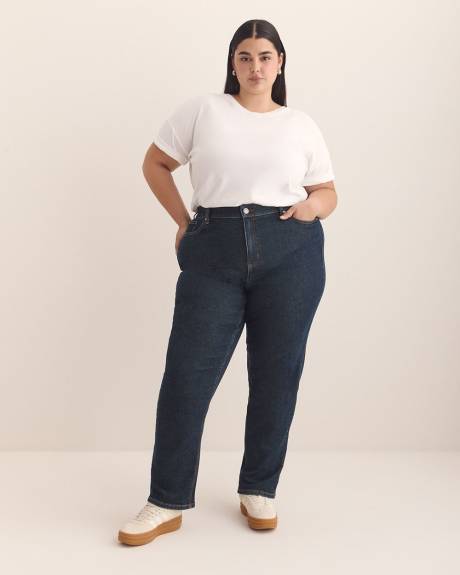 Petite, Curvy-Fit Straight-Leg Jean - d/C JEANS