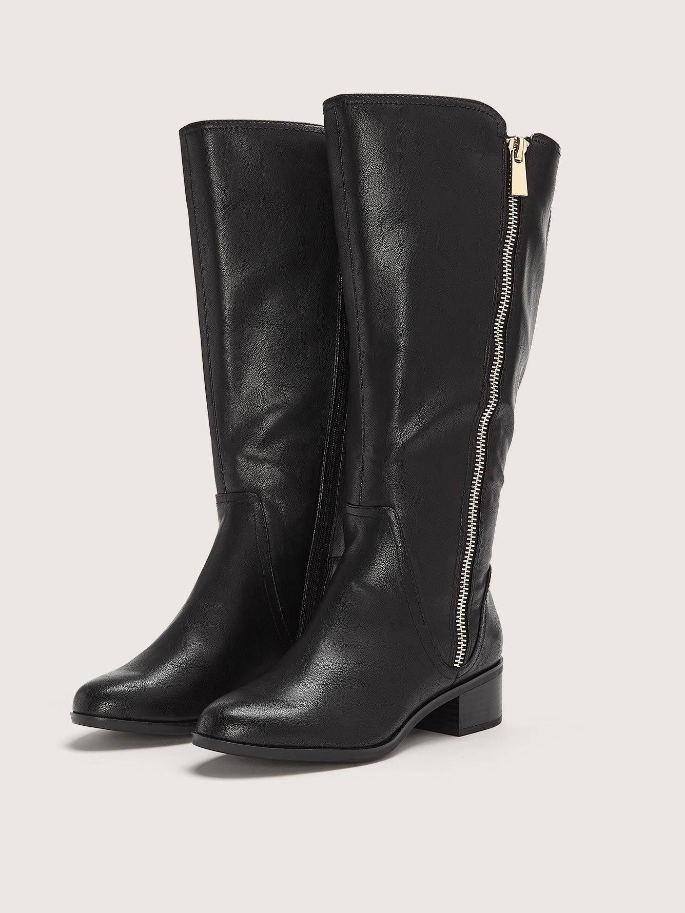 Wide Tall Boots with Side Zipper Addition Elle Penningtons