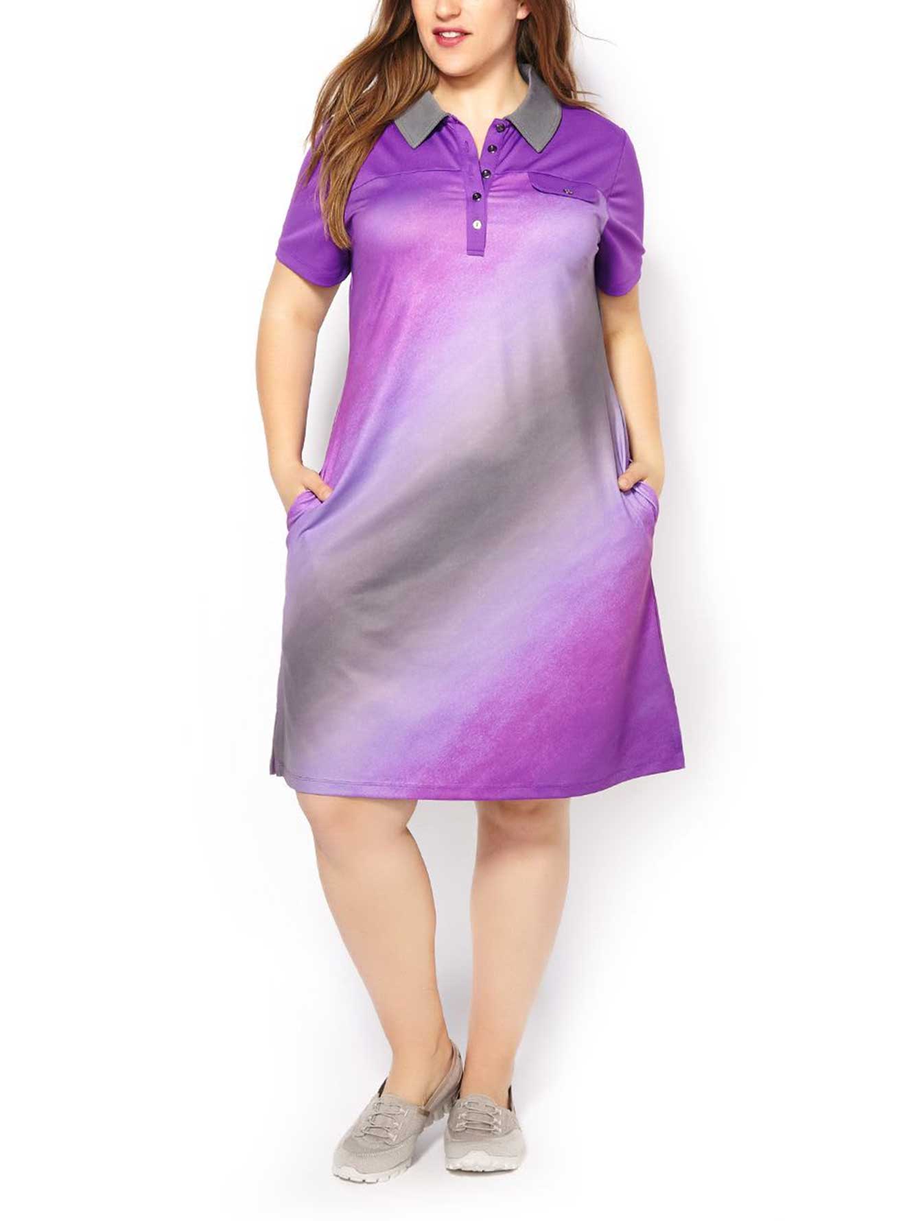 plus size polo neck dress