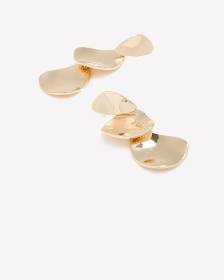 Boucles d'oreilles en forme de disque textur&eacute;