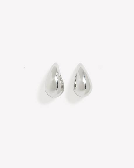 Silver Puffy Earrings