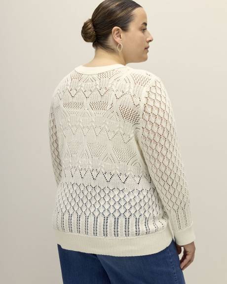 Responsible, Open-Stitch Crewneck Sweater