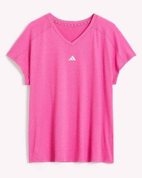Responsible, Train Icons V-Neck T-Shirt, Fuchsia - adidas