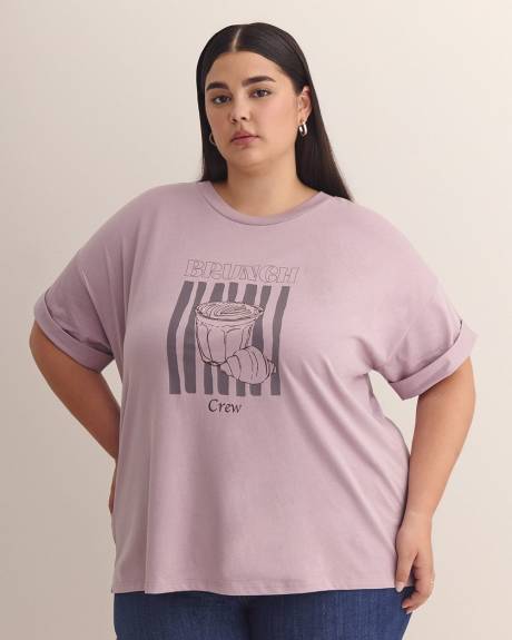 T-shirt col rond, coupe carrée - Essentiels PENN.