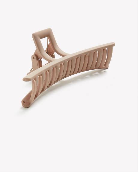 Slim Beige Hair Claw