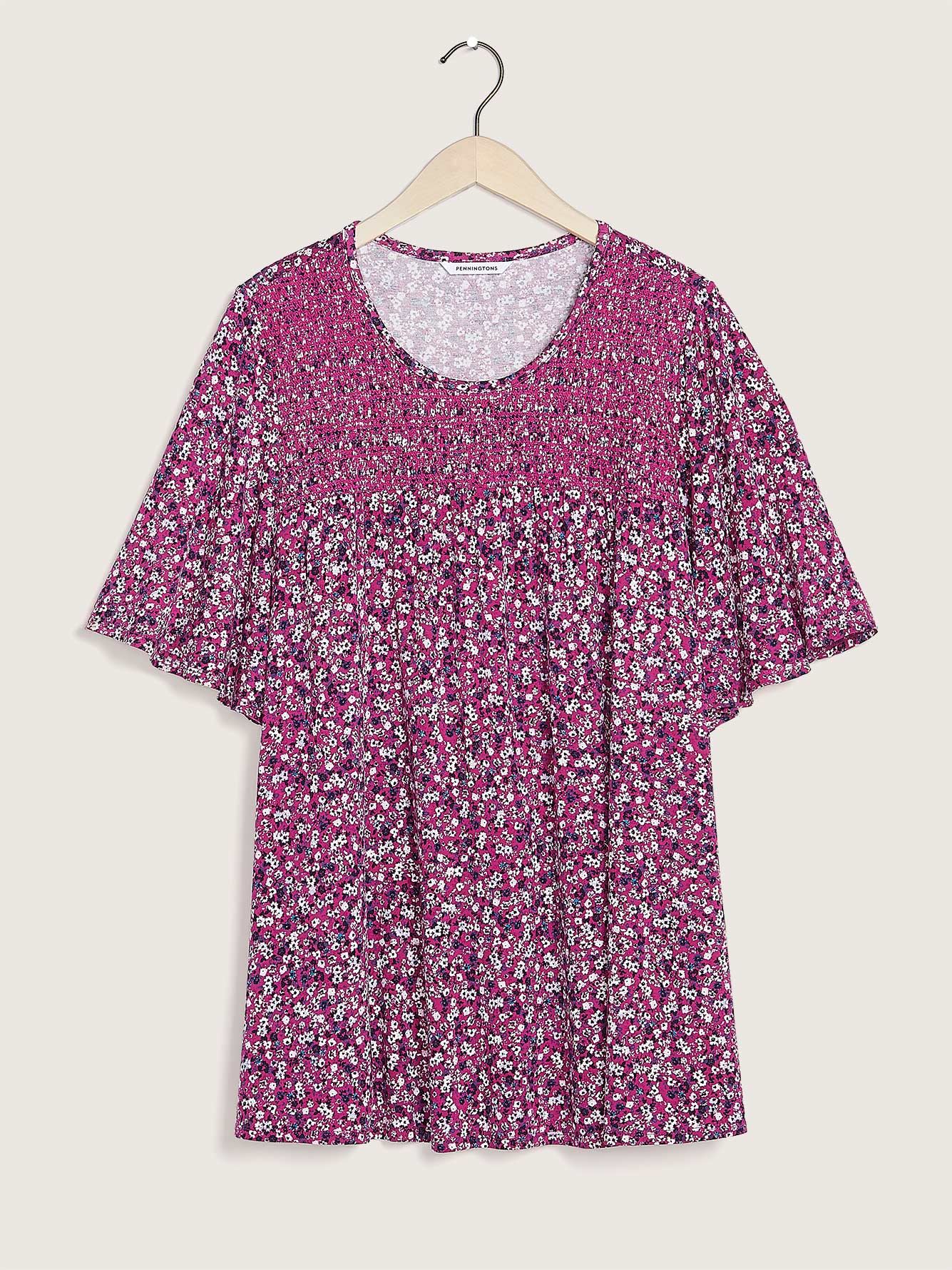 Responsible, Printed Tunic With Flutter Sleeve - In Every Story