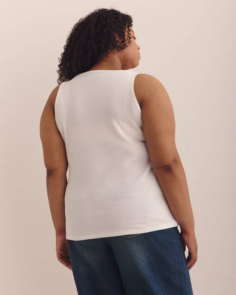 Scoop-Neck Ribbed Knit Tank Top - PENN. Essentials