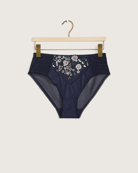 Boudoir High-Cut Brief With Embroidery - Déesse Collection