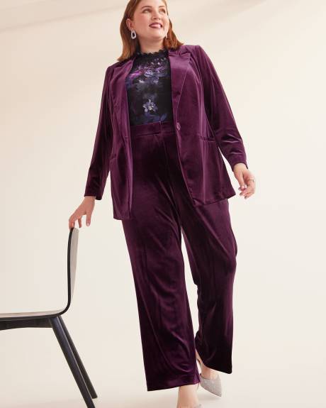 Floral Mesh Top with Smocking Collar
