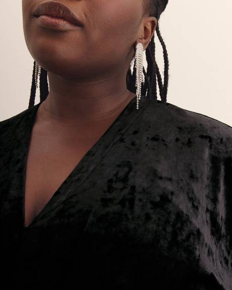 Haut cintré et évasé en velours - Addition Elle