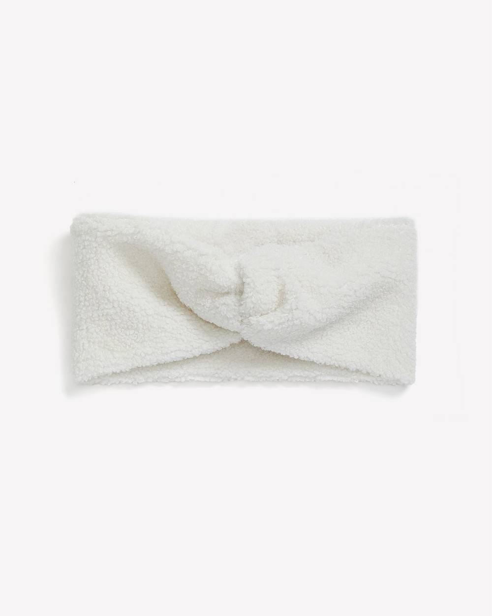 White Sherpa Twisted Headband