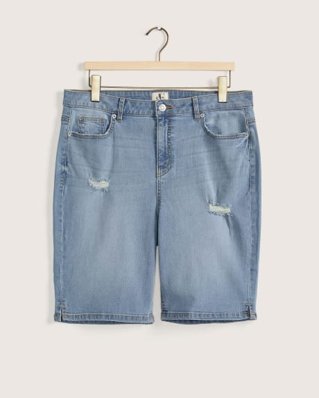 Responsible, 1948 Fit Denim Bermuda Shorts, Distressed Light Wash - d/C JEANS