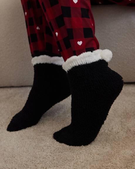 Soft Fleece Socks with Pompoms - ti Voglio