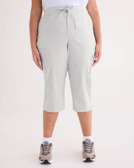 Cotton Capri with Ribbed Waistband