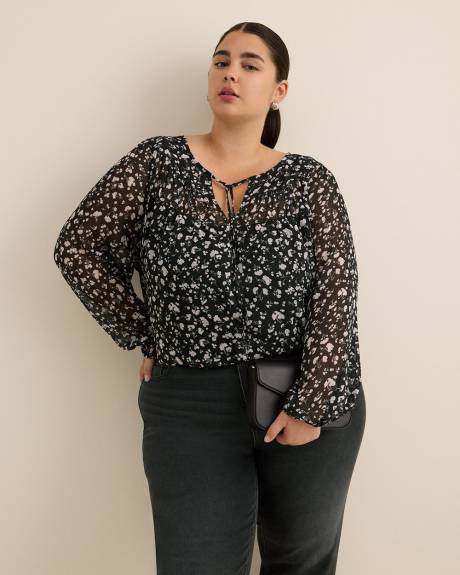 Shirred Swing Blouse