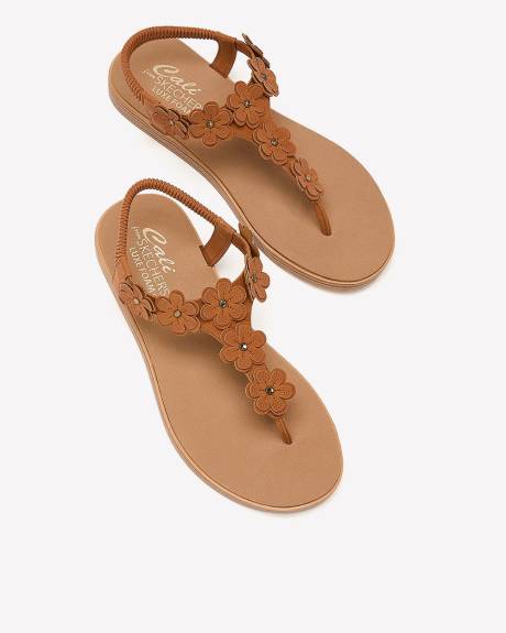 Regular Width, Summer Cove Rhinestone Flower Sandal - Skechers