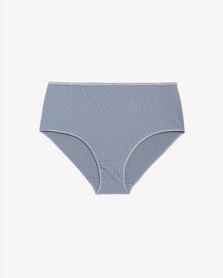 Rib Brief with Shiny Elastic at Waistband - ti Voglio