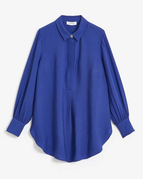Loose Blouse with Jewel Buttons - Addition Elle