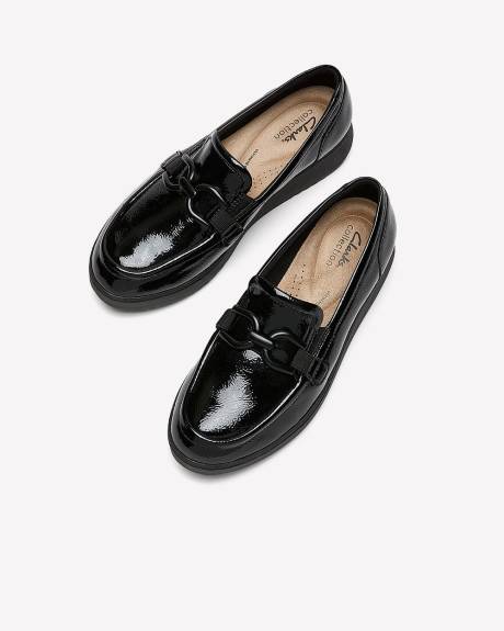 Wide Width, Black Zylah May Loafer with Buckle - Clarks
