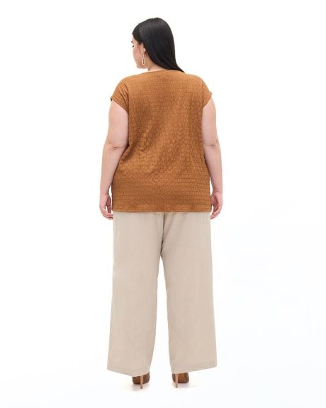 Knit Top with Crew Neck - Addition Elle