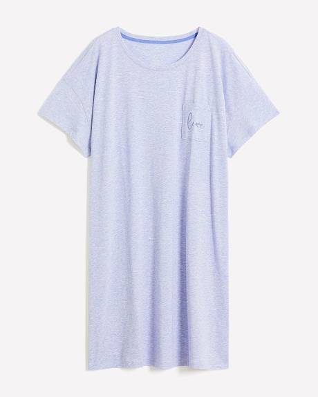 Heather Blue Short-Sleeve Sleepshirt - ti Voglio
