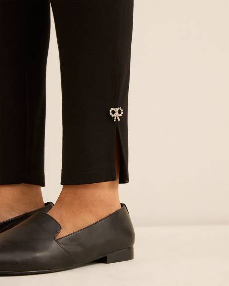 Responsible, Black Ponte de Roma Legging with Bow Detail