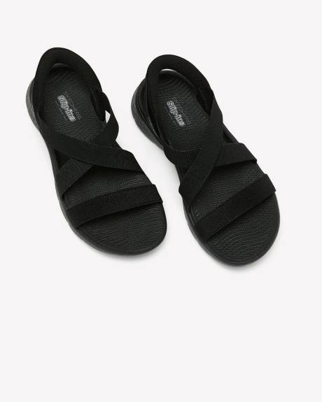 Wide Width, Go Walk Slip-In Quarter Strap Sandal - Skechers