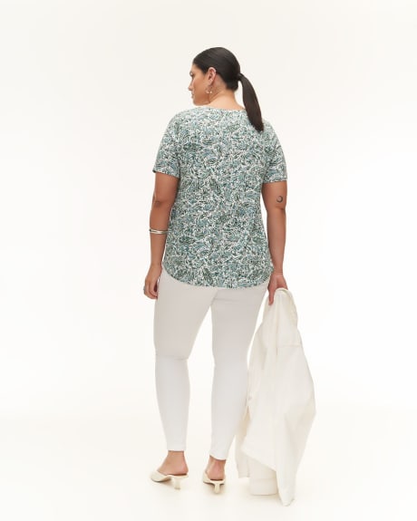 Responsible, Printed Modern-Fit Crew Neck Tee - Addition Elle