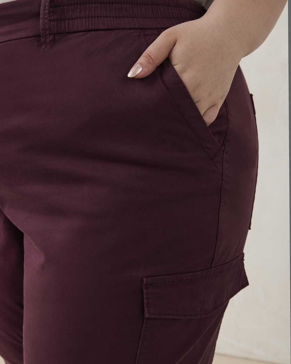 Pantalon en coton avec poches cargo, tissu responsable
