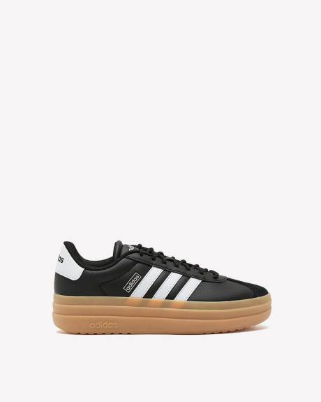 Regular Width, Black Leather Court Sneaker - adidas