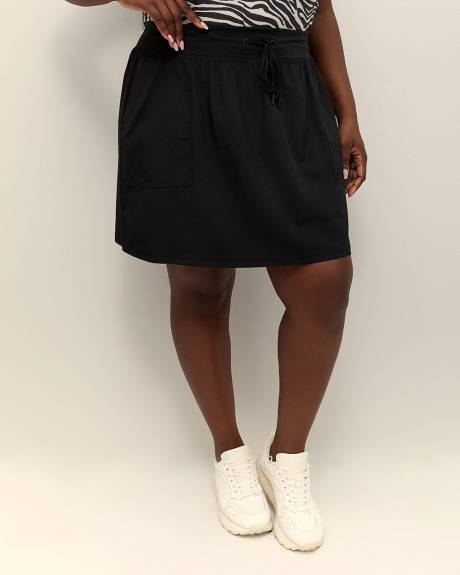 Jupe-short tissée avec bande de taille extensible, tissu responsable - Active Zone