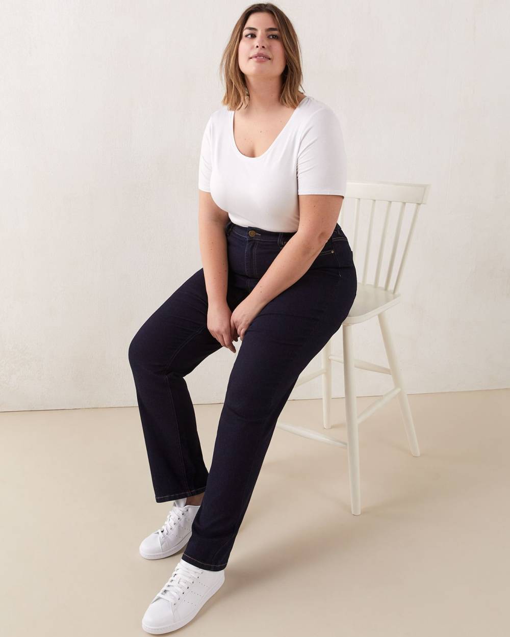 Levi's curvy fit sales straight leg jeans