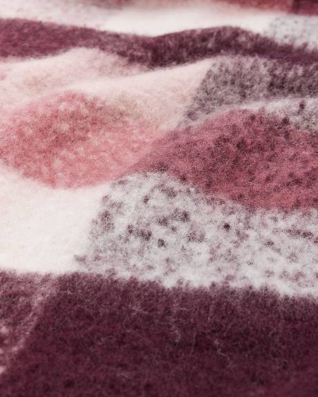 Cozy Pink & Burgundy Plaid Scarf