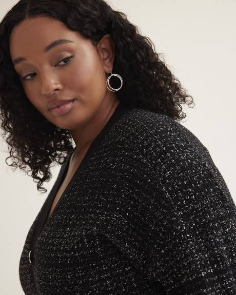 Double Hoop Earrings with Rhinestones