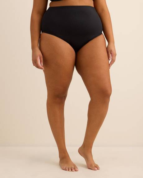 Culotte de maillot taille haute noire