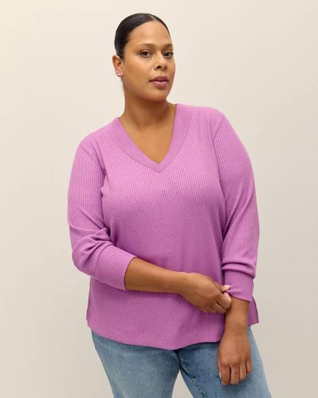 Knit Top with Long Bubble Sleeves