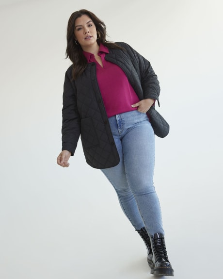 Veste-chemise matelassée unie