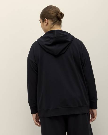 Black French Terry Hooded Jacket - Active Zone