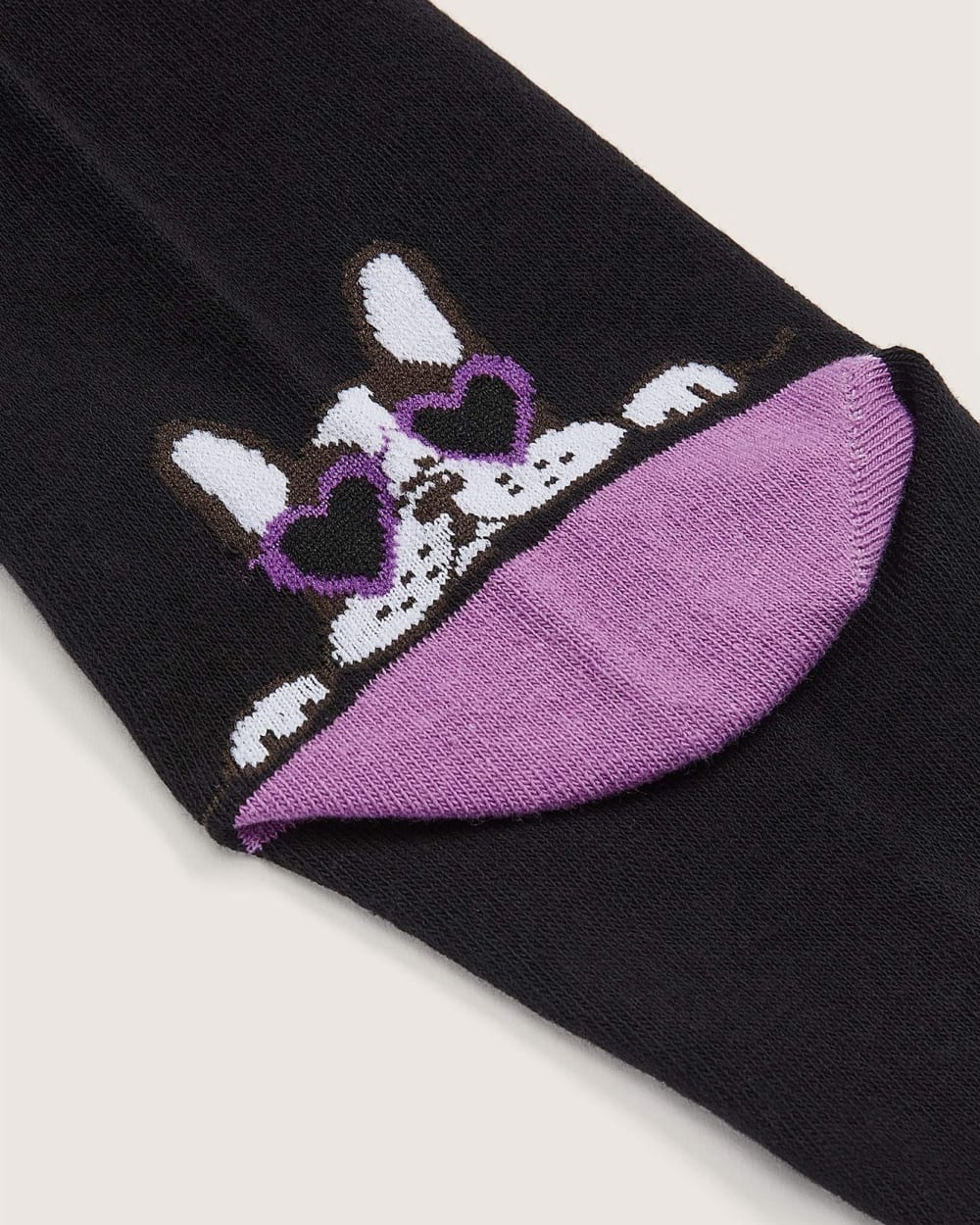 Crew Socks with Dog with Heart Glasses Placement Print | Penningtons