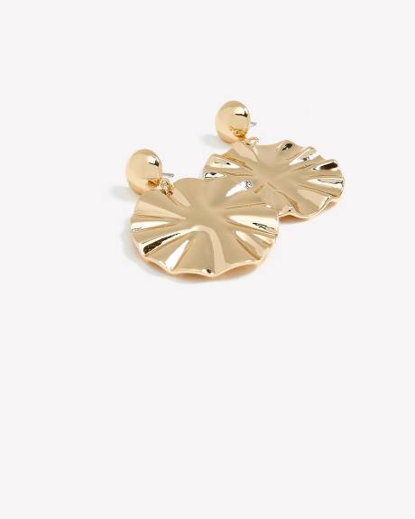 Boucles d'oreilles en forme de disque texturé