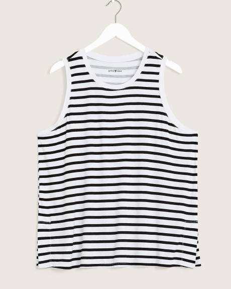 Responsible, Striped Sleeveless Crewneck Top - Active Zone