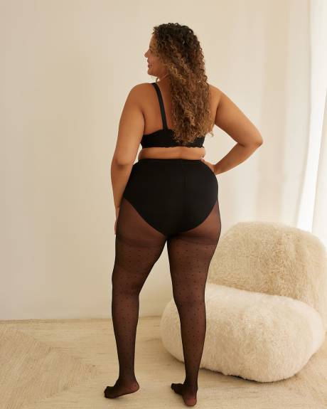 Bas collants tendance noirs à pois