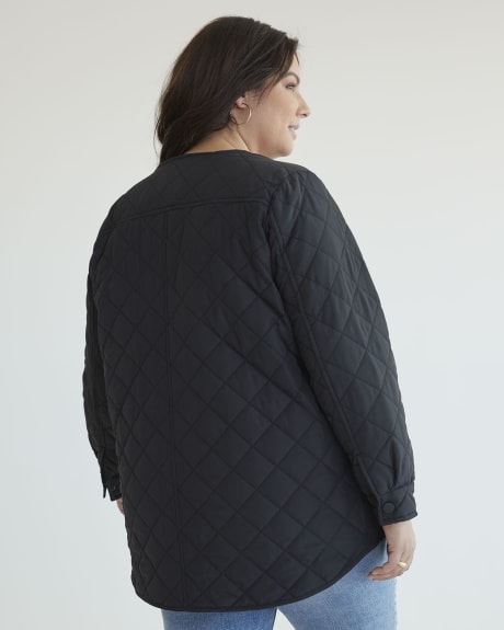 Veste-chemise matelassée unie
